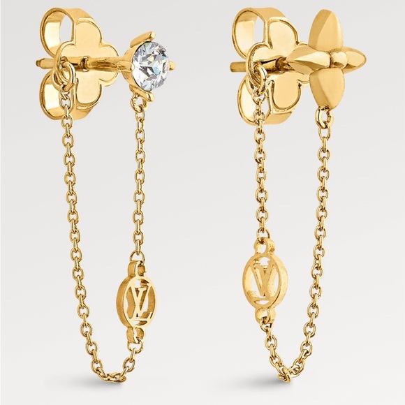 Louis Vuitton Jewelry - Petite Louis Vuitton Stud earring, post back designer chain earrings.